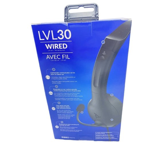 PDP Gaming LVL30 Wired Chat Headset - PlayStation 4, 051-107 - PlayStation 4 PS4 - Picture 4 of 6